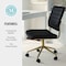Martha Stewart Ivy Upholstered Office Chair in Black/Polished Brass CH-220921-1-BK-GLD-MS - alternate 9